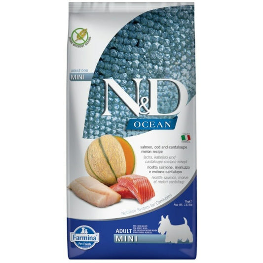 Fodder Farmina N&D Adult Melon Salmon Fish Cod 7 kg-0