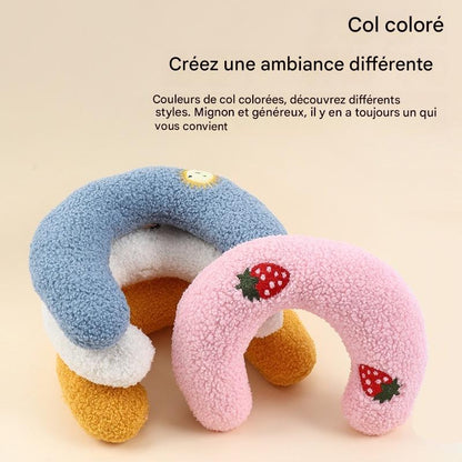 Petit Oreiller U-Shaped pour Chats et Chiens – Coussin de Sommeil Doux et Protecteur