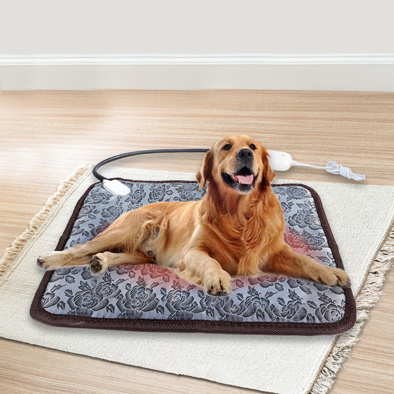 Tapis Chauffant Électrique pour Chien & Chat – Sécurité Anti-Morsure & Chaleur Réglable