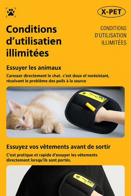 Gant Portable Anti-Poils pour Animaux – Toilettage & Nettoyage Maison