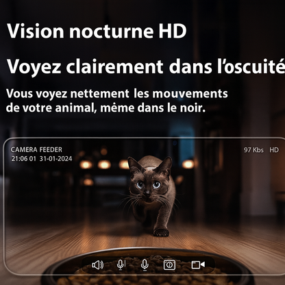 Distributeur Automatique Intelligent pour Animaux – Contrôle à Distance avec Caméra