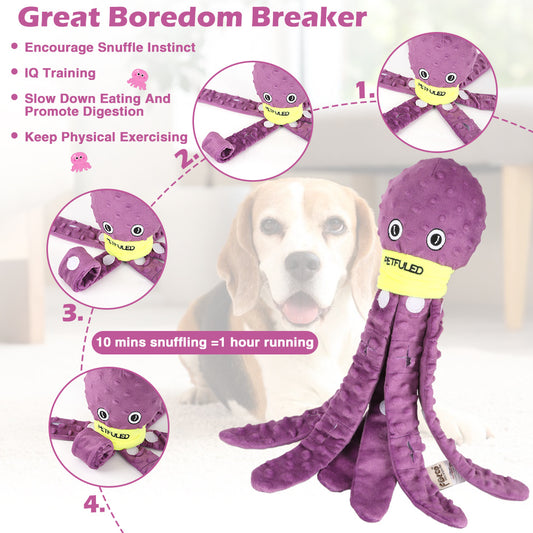 Jouet Snuffle Poulpe pour Chien – Puzzle Interactif & Distributeur de Friandises