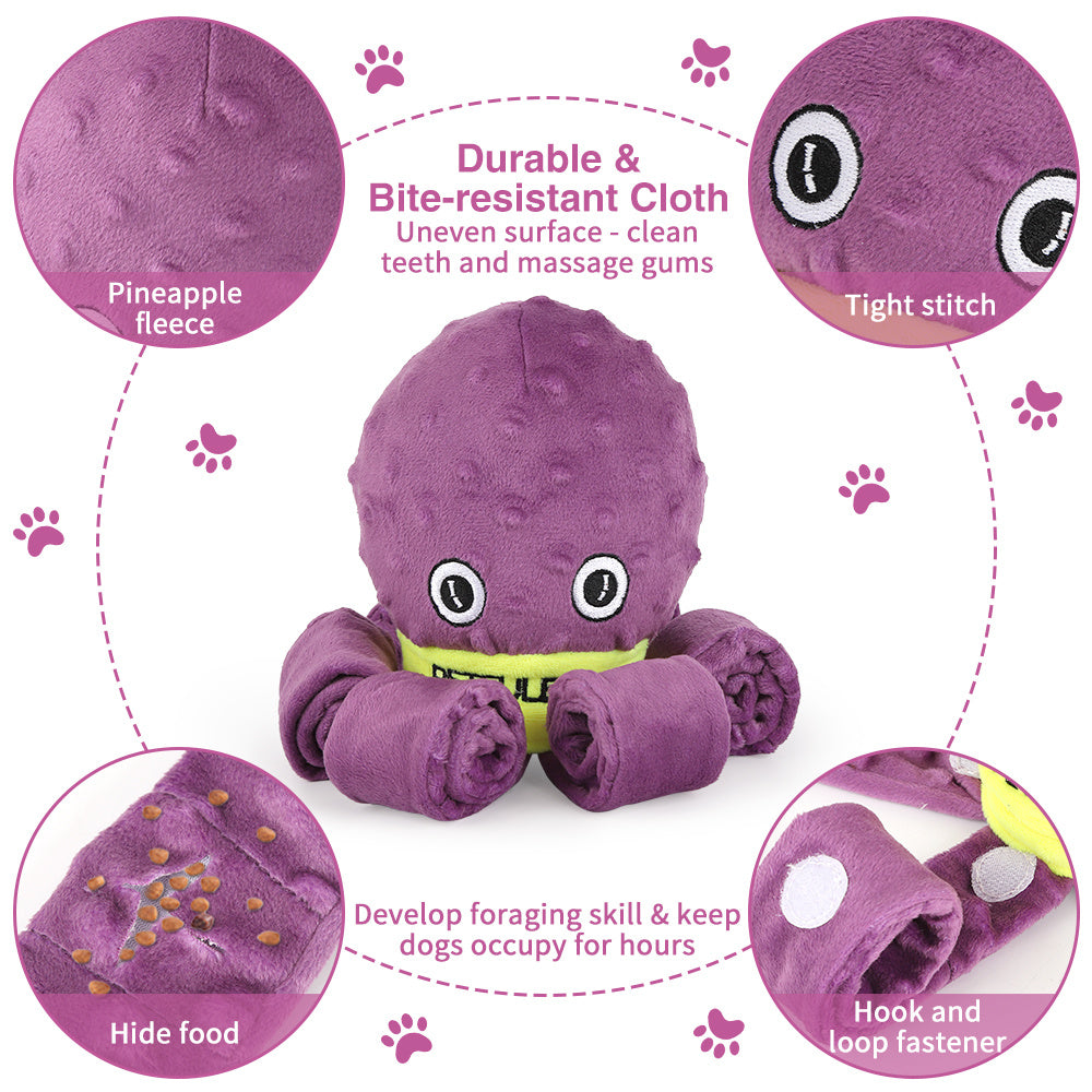 Jouet Snuffle Poulpe pour Chien – Puzzle Interactif & Distributeur de Friandises