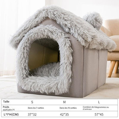Maison d’Hiver Cocoon pour Chats & Chiens – Nid Chaud en Forme de Citrouille & Plus