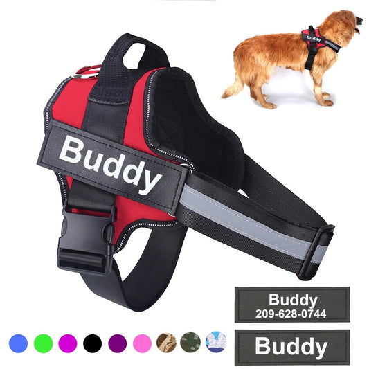 Harnais Personnalisé pour Chien – Anti-Traction Réfléchissant & Confortable