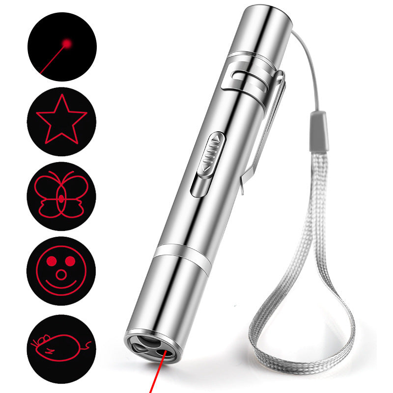 Laser Pointer Rechargeable pour Chats & Chiens – Jouet Interactif 5 Modes USB