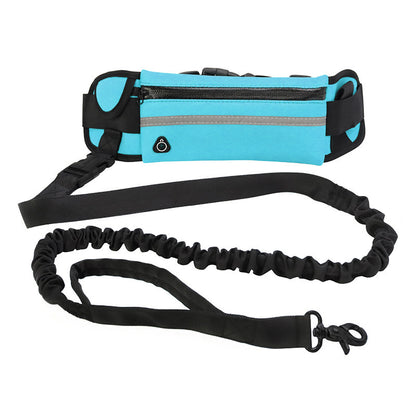 Laisse Mains Libres pour Chien – Ceinture de Marche avec Bungee Amortisseur et Poches de Rangement