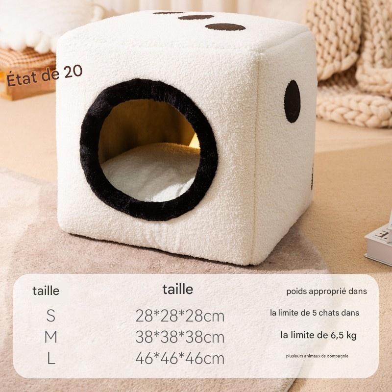 Maison d’Hiver Cocoon pour Chats & Chiens – Nid Chaud en Forme de Citrouille & Plus