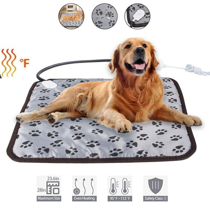 Tapis Chauffant Électrique pour Chien & Chat – Sécurité Anti-Morsure & Chaleur Réglable