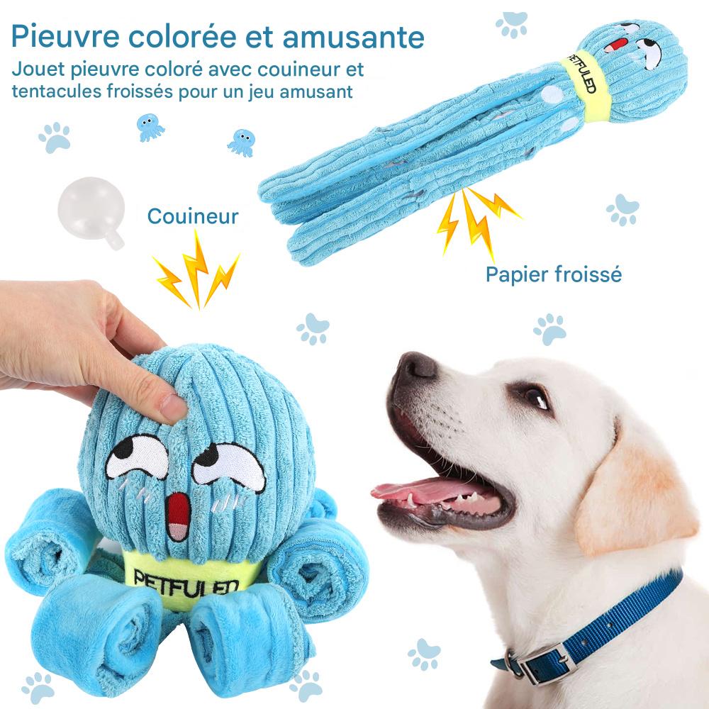 Jouet Snuffle Poulpe pour Chien – Puzzle Interactif & Distributeur de Friandises
