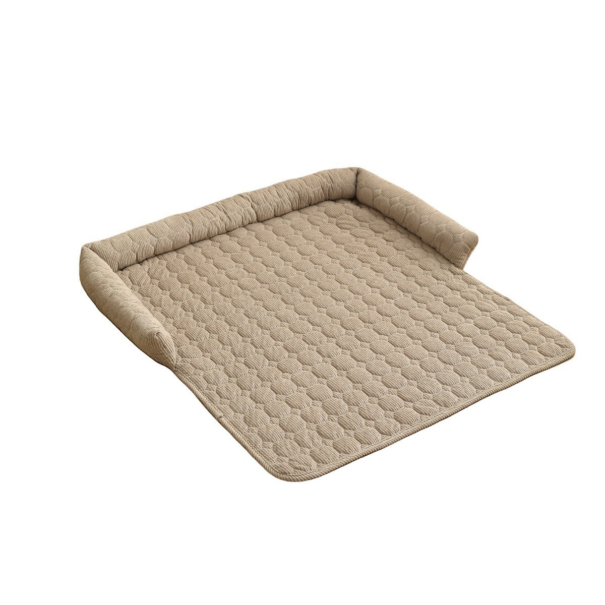 Tapis Douillet en Velours Côtelé avec Oreiller – Confort Ultime pour Chiens & Chats