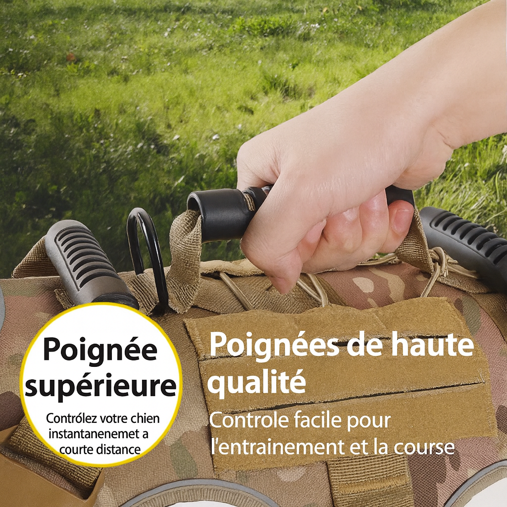 Harnais Réfléchissant Anti-traction et Anti-Fuite pour Chiens Moyens et Grands – Respirant et Confortable