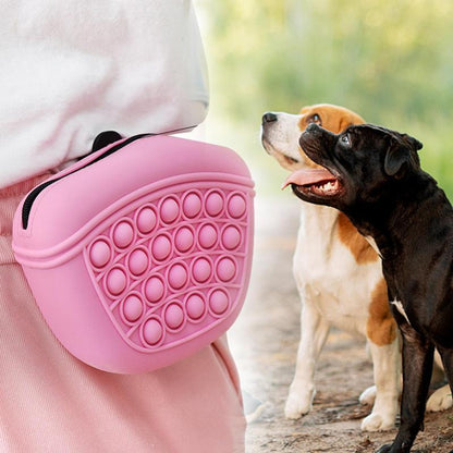 Sac de Friandises en Silicone pour Chien – Pochette de Dressage Portable & Lavable