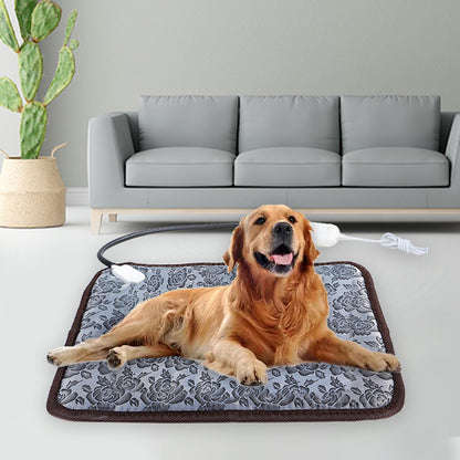Tapis Chauffant Électrique pour Chien & Chat – Sécurité Anti-Morsure & Chaleur Réglable