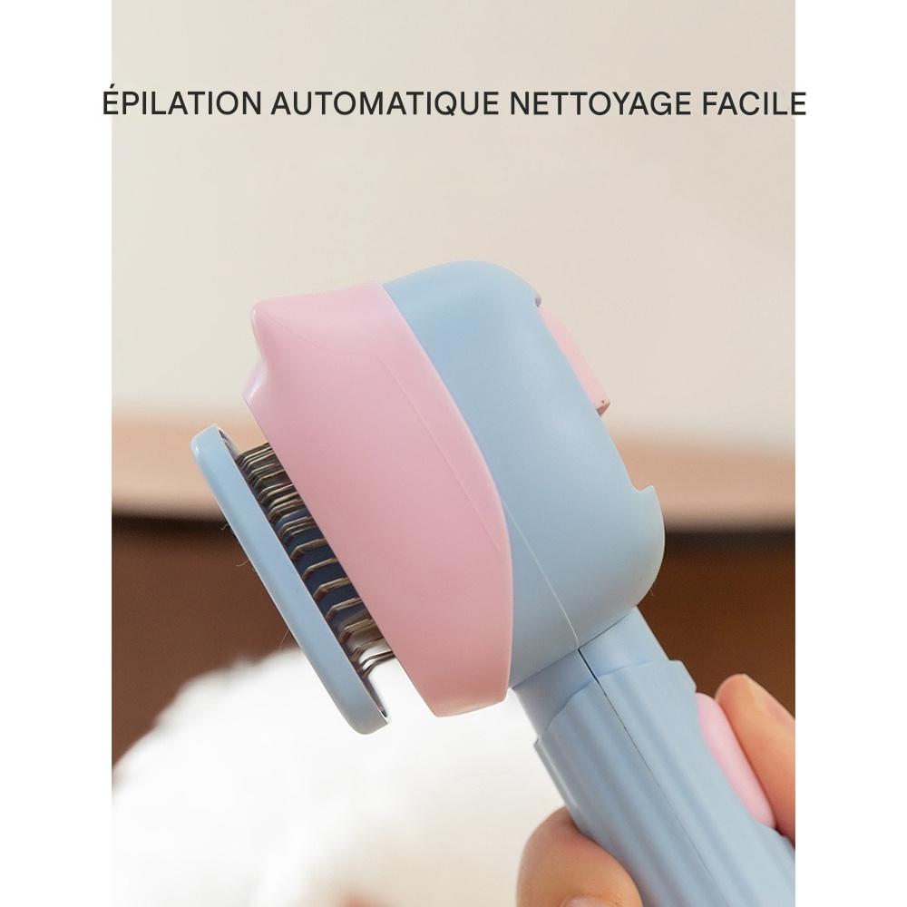 Brosse de Toilettage Anti-Poils 2-en-1 pour Chiens & Chats – Réduit la Perte Jusqu’à 95%