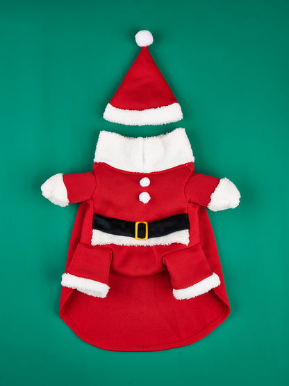 Costume de Noël pour Petit Chien – Tenue Festive avec Chapeau