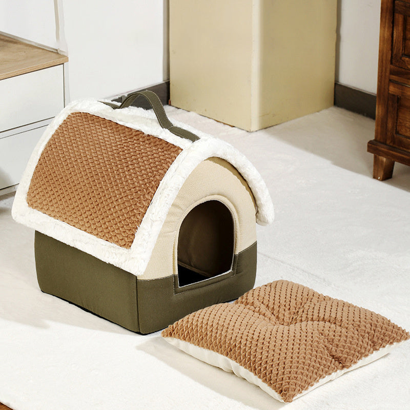 Maison Pliable d’Hiver pour Chiens & Chats – Nid Chaud et Pratique