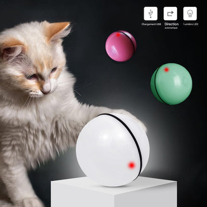 Balle Interactive LED & Laser pour Chats – Jeu, Chasse & Énergie Illimitée