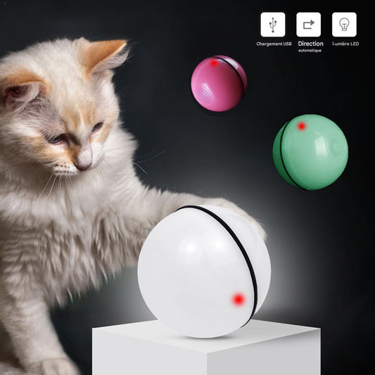 Balle Interactive LED & Laser pour Chats – Jeu, Chasse & Énergie Illimitée