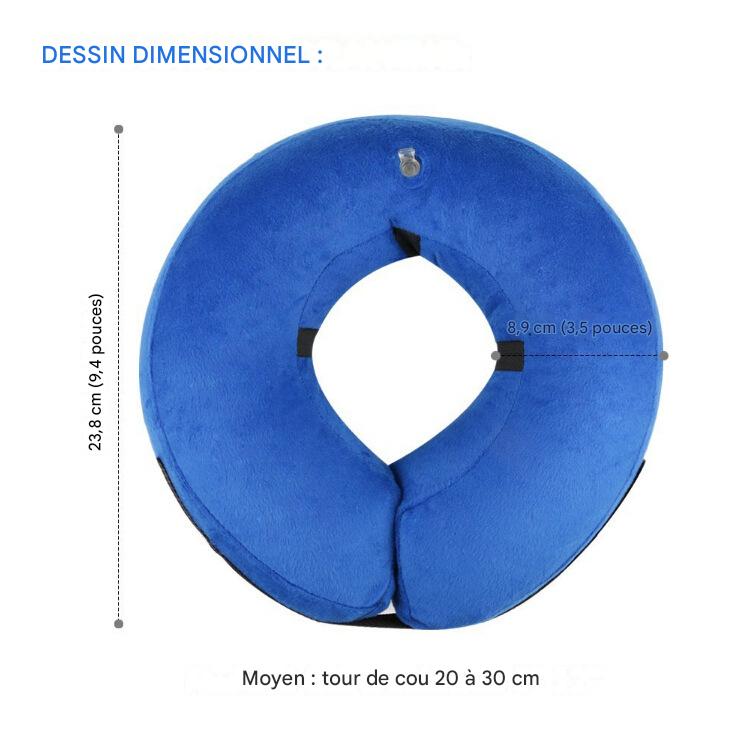 Collier Gonflable de Protection pour Chiens & Chats – Alternative Confortable à la Collerette Rigide