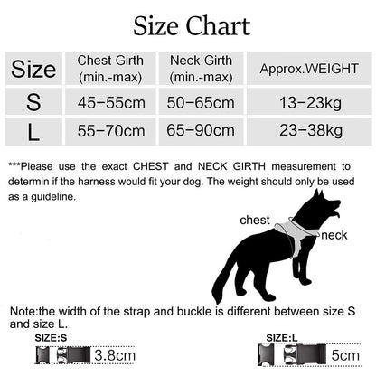 Military Tactical Dog Harness Patrol K9 Working Pet-4
